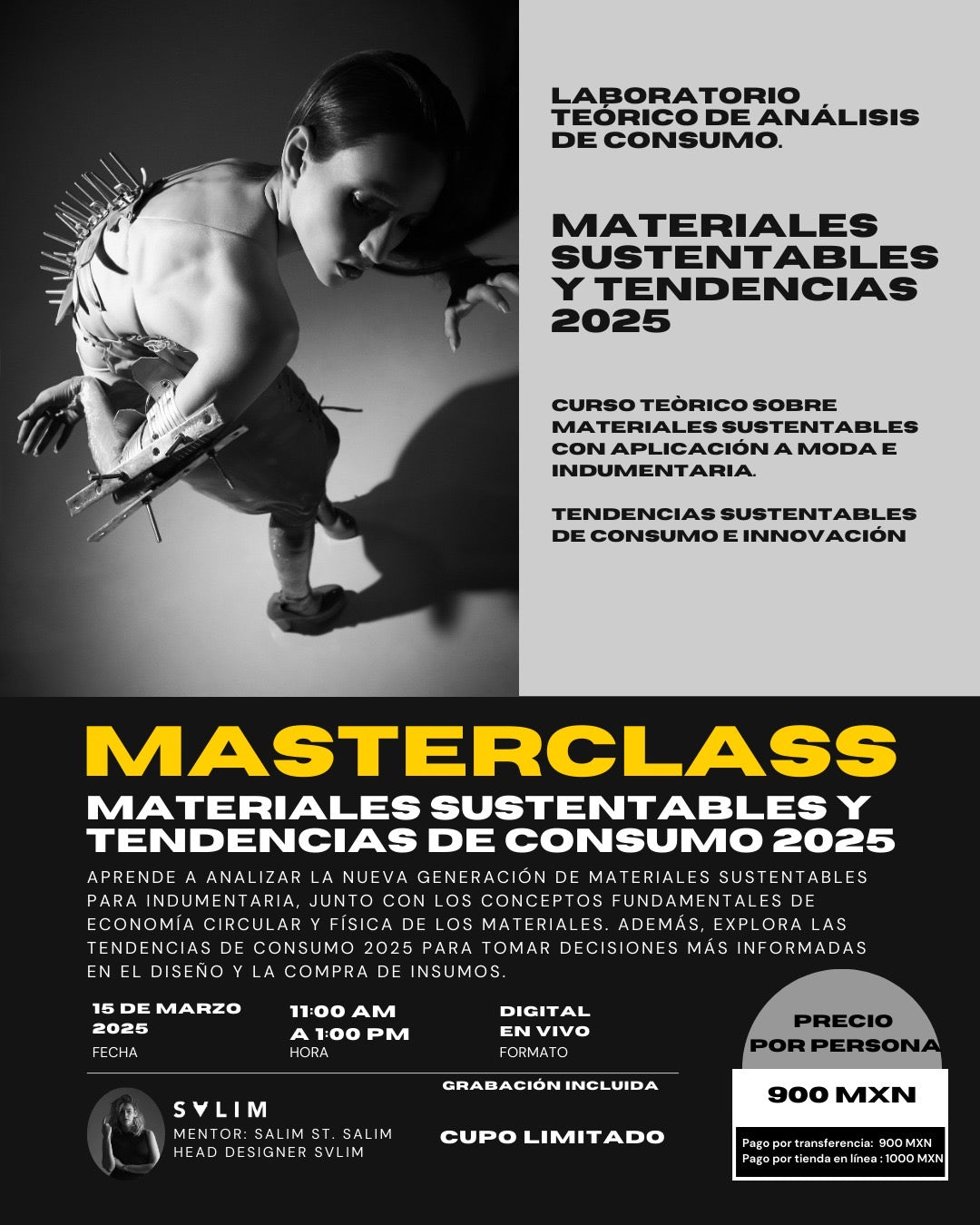 MASTERCLASS MATERIALES SUSTENTABLES - SALIMSALIMSALIMMASTERCLASS MATERIALES SUSTENTABLES