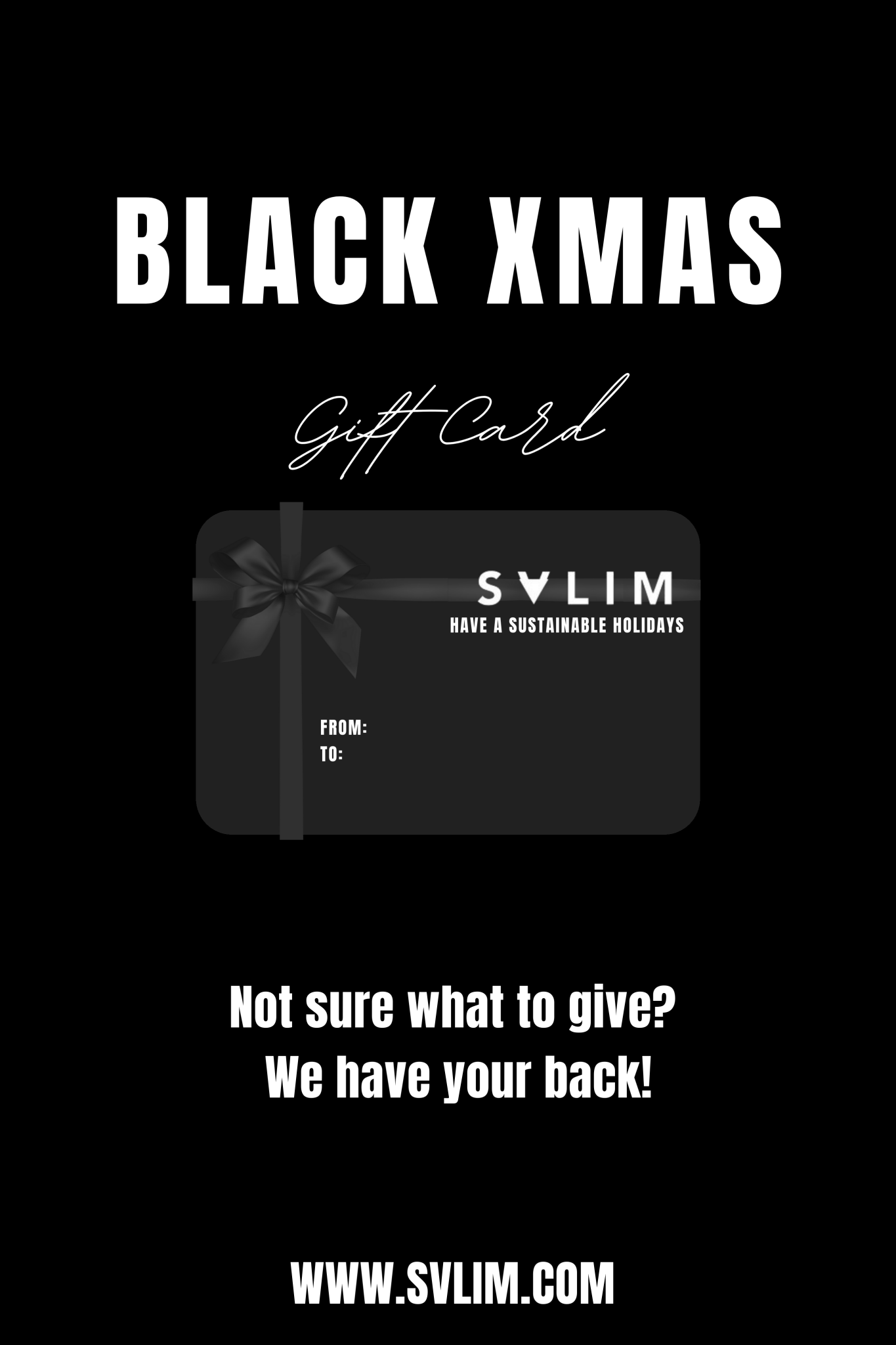 BLACK XMAS GIFT CARD - SALIMSALIMSALIMBLACK XMAS GIFT CARD