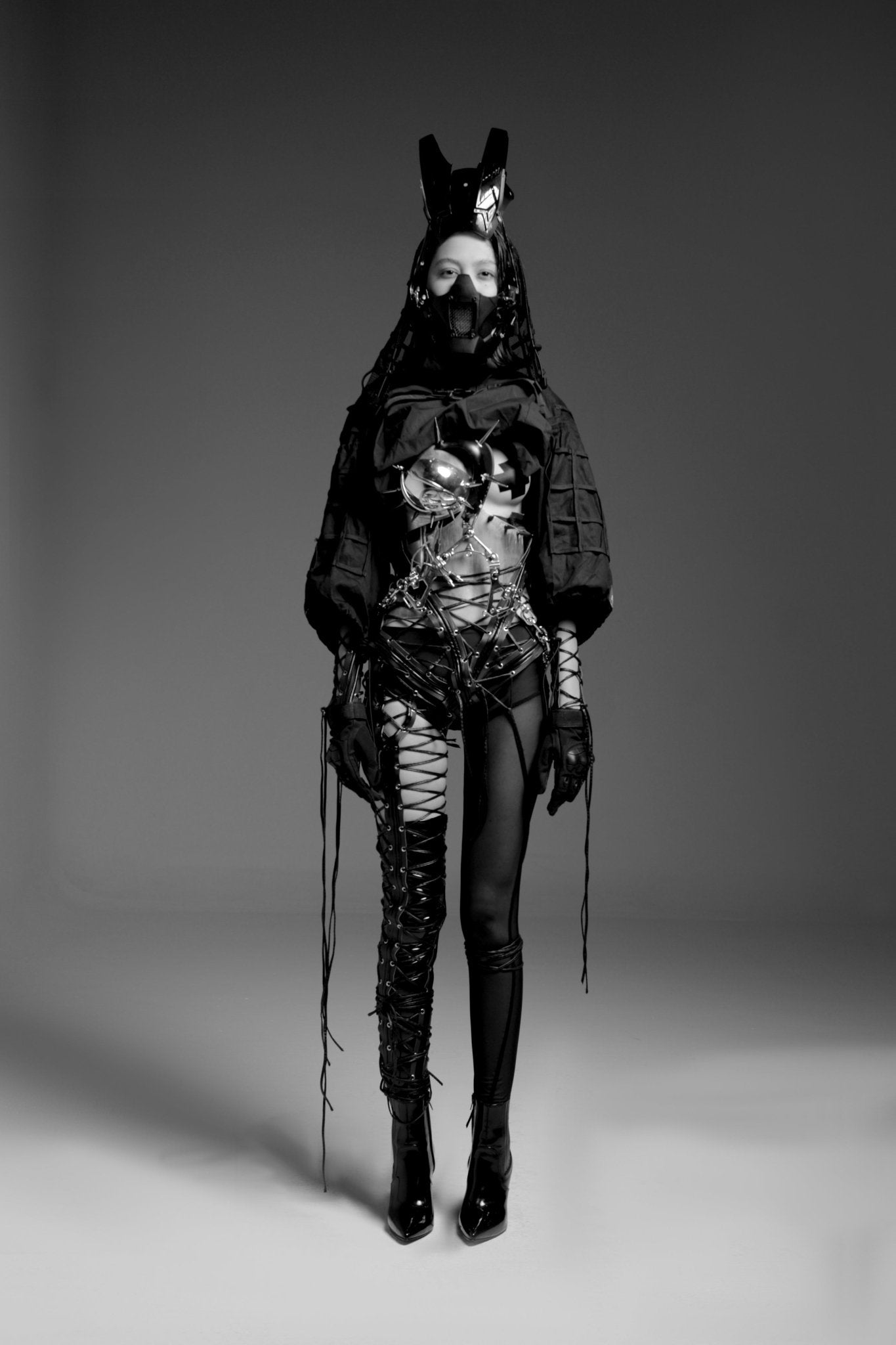 CRYSEL LACE UP FULL BODY SUIT - SALIMSALIMSALIMCRYSEL LACE UP FULL BODY SUIT