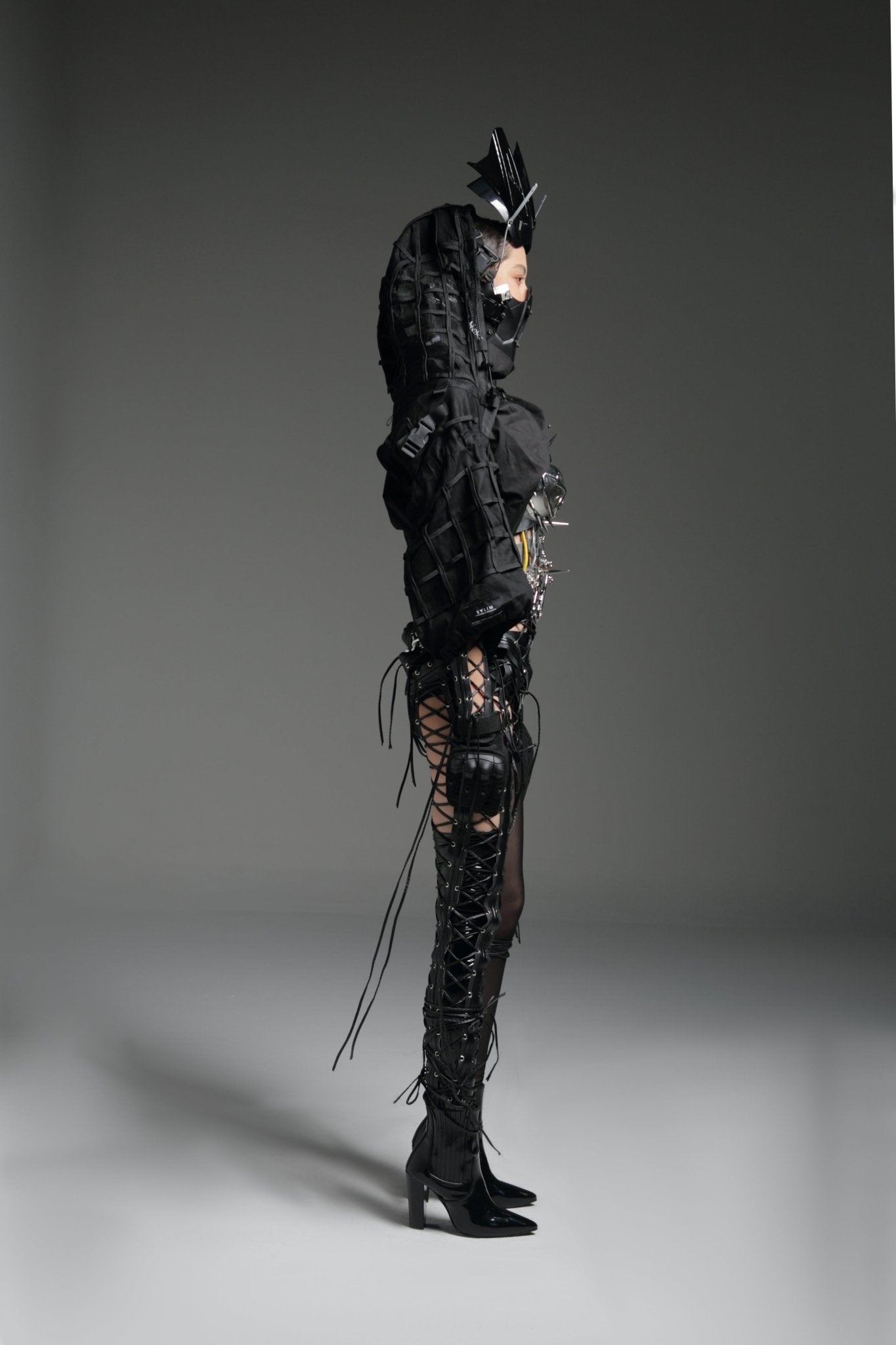 CRYSEL LACE UP FULL BODY SUIT - SALIMSALIMSALIMCRYSEL LACE UP FULL BODY SUIT