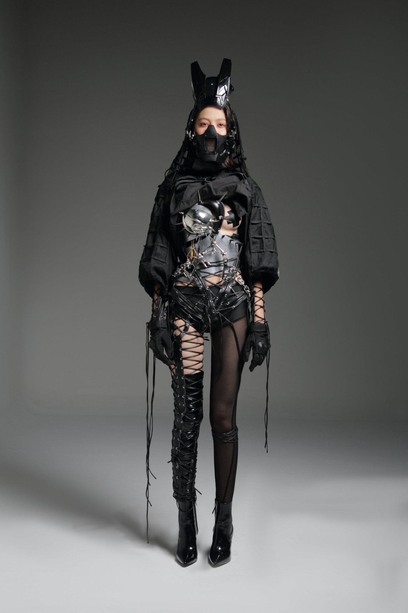 CRYSEL LACE UP FULL BODY SUIT - SALIMSALIMSALIMCRYSEL LACE UP FULL BODY SUIT